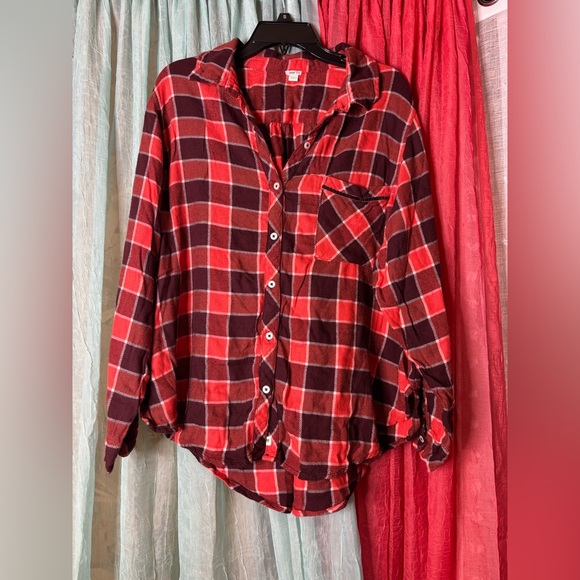 Aerie Red and Maroon Plaid Pajama set - Picture 1 of 4